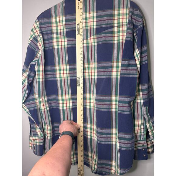 Wrangler Men's Long Sleeve Pearl Snaps Shirt size Medium - Picture 5 of 8